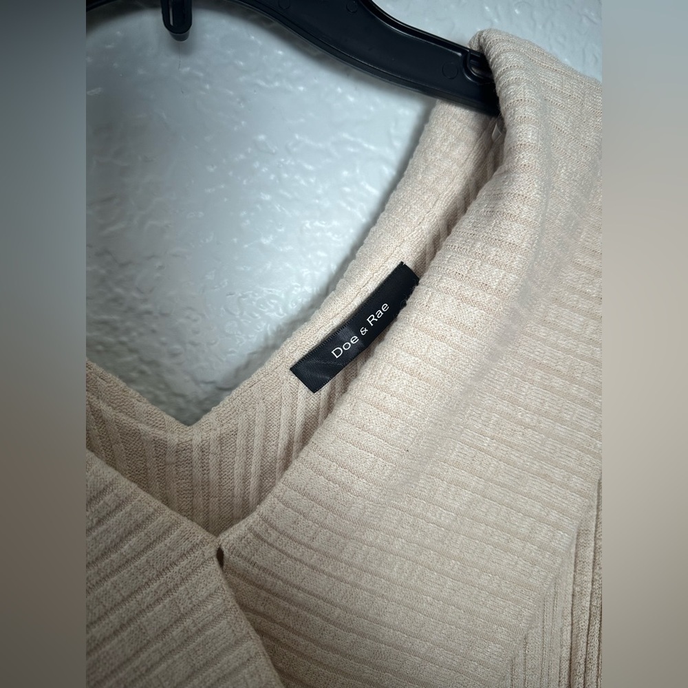 Doe & Rae Rib Cream Sweater - Picture 3 of 3
